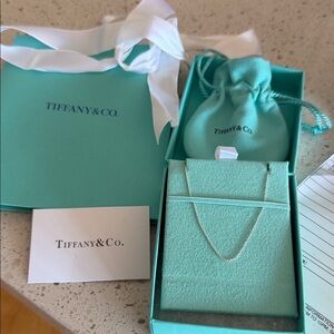 Tiffany & Co. Silver Chain Necklace with Blue Packaging